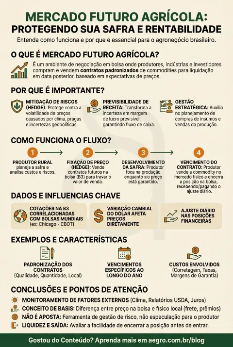 Infográfico educativo sobre Mercado Futuro Agrícola