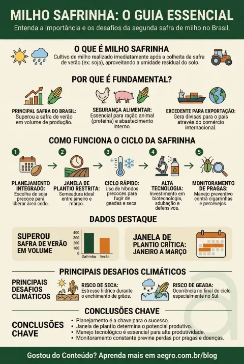 Infográfico educativo sobre Milho Safrinha