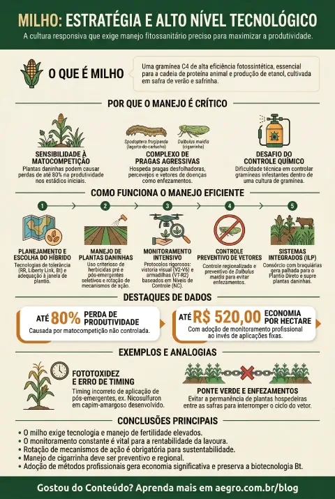 Infográfico educativo sobre milho