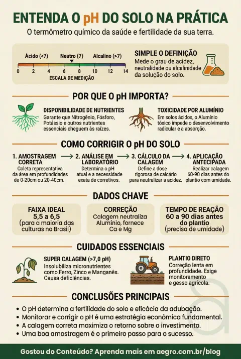 Infográfico educativo sobre Ph Solo
