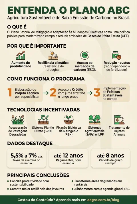 Infográfico educativo sobre Plano Abc