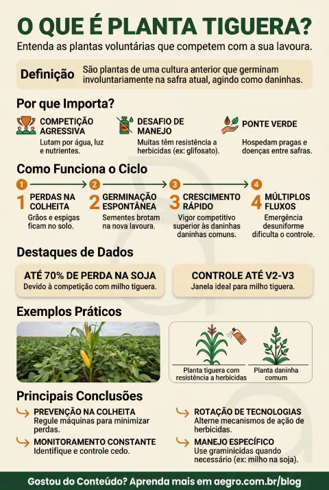 Infográfico educativo sobre Planta Tiguera