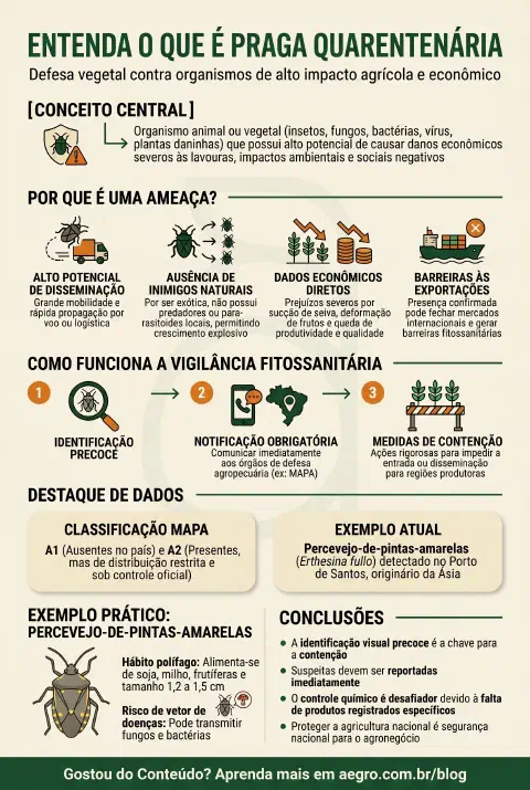 Infográfico educativo sobre Praga Quarentenária