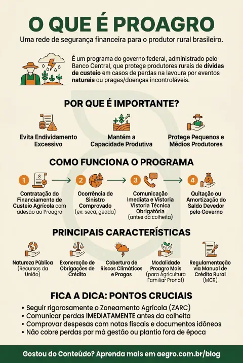 Infográfico educativo sobre Proagro