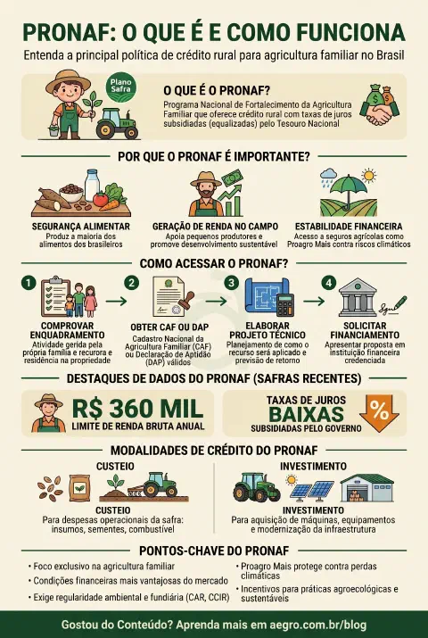 Infográfico educativo sobre Pronaf