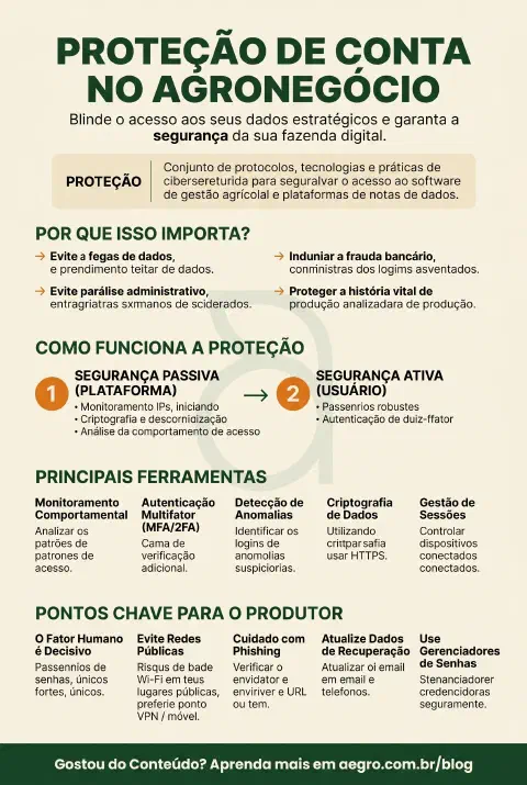 Infográfico educativo sobre Protecao De Conta