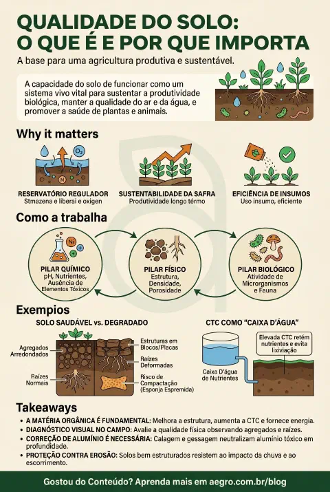 Infográfico educativo sobre Qualidade Do Solo