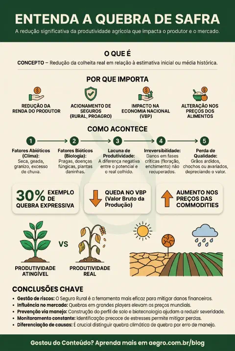 Infográfico educativo sobre Quebra De Safra