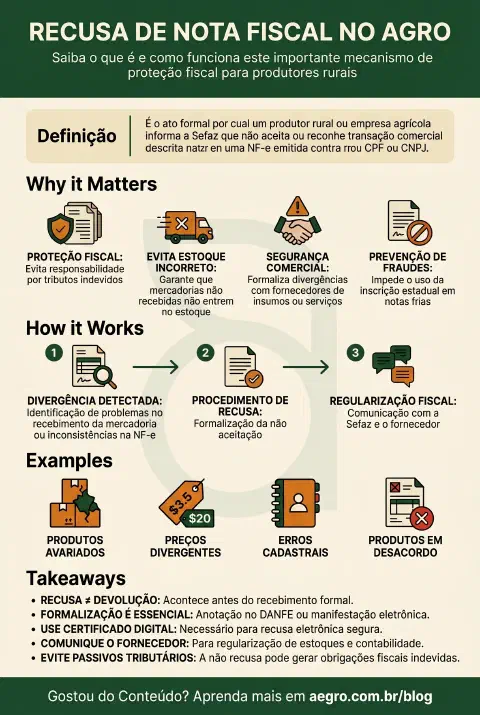 Infográfico educativo sobre Recusa De Nota Fiscal