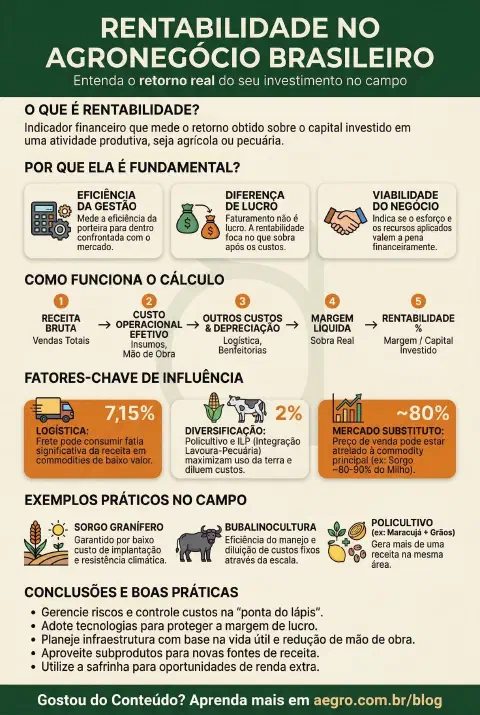 Infográfico educativo sobre Rentabilidade