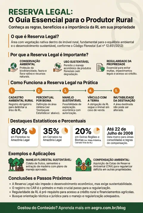 Infográfico educativo sobre Reserva Legal