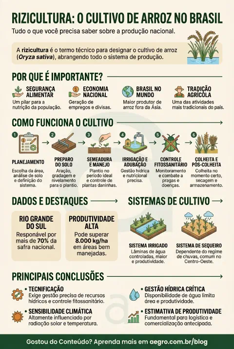 Infográfico educativo sobre Rizicultura