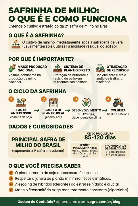 Infográfico educativo sobre Safrinha De Milho