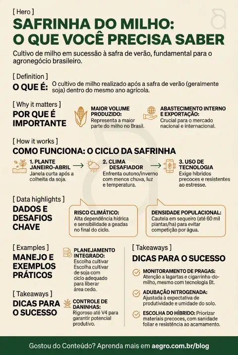 Infográfico educativo sobre Safrinha Do Milho