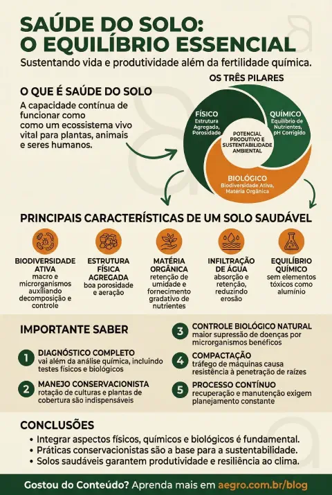 Infográfico educativo sobre Saúde Do Solo