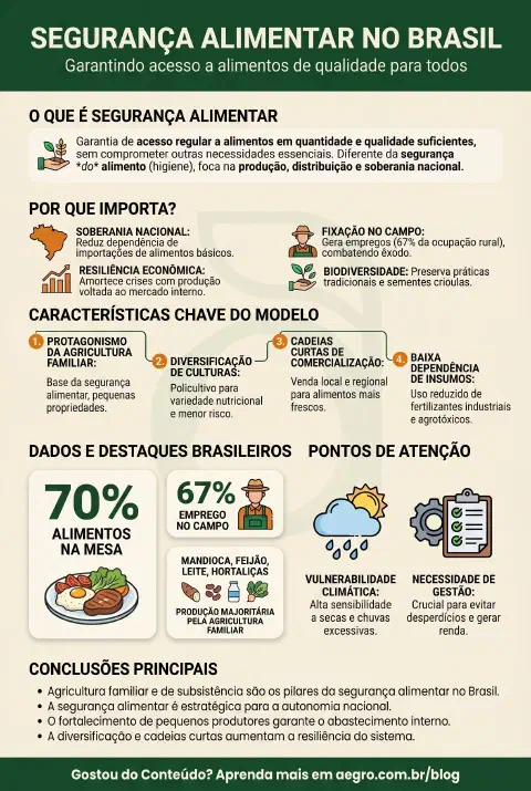 Infográfico educativo sobre Segurança Alimentar