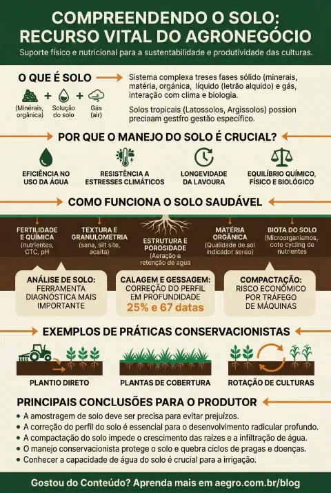 Infográfico educativo sobre Solo