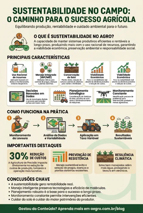 Infográfico educativo sobre Sustentabilidade