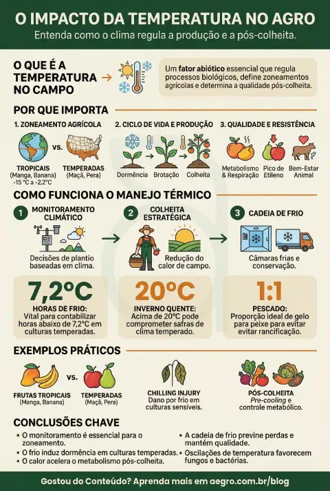 Infográfico educativo sobre Temperatura