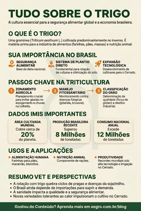Infográfico educativo sobre Trigo