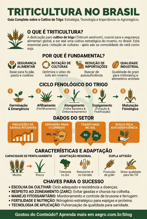 Infográfico educativo sobre Triticultura