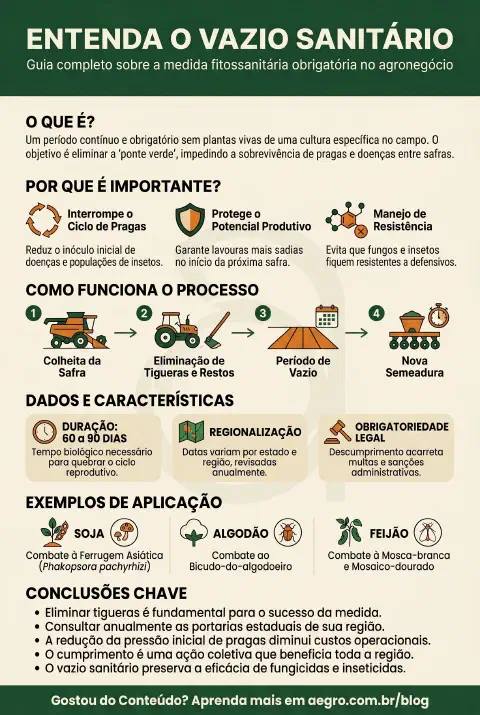Infográfico educativo sobre Vazio Sanitário
