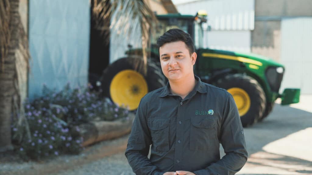 O produtor rural Guiverson Bueno, responsável pela fazenda Alvorada Bueno, de Lucas do Rio Verde (MT)