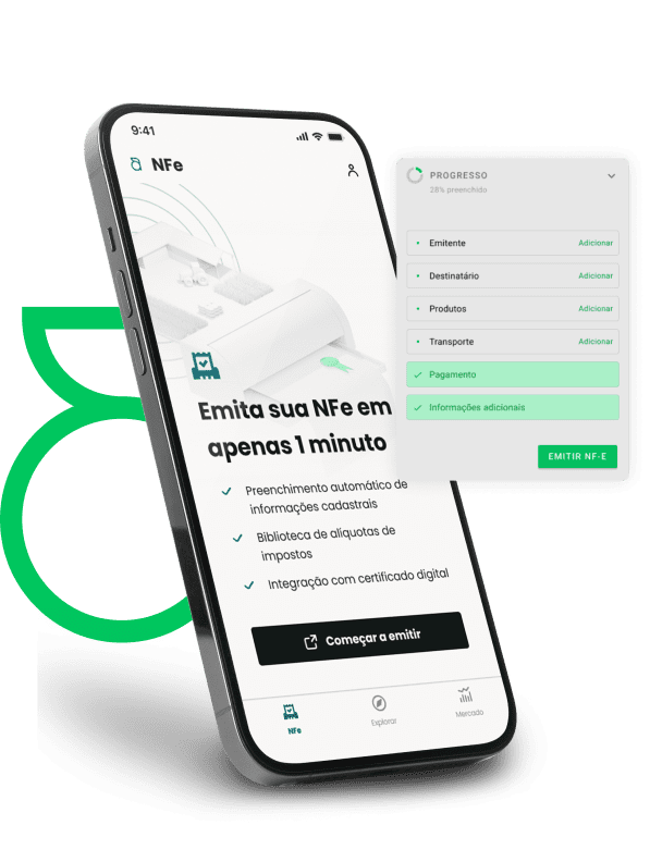 Celular exibindo o aplicativo para emitir nota fiscal produtor rural, Aegro Negócios